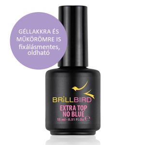 HEMA Free Extra Top - No Blue 15ml - Nagy kiszerelés! Fixálásmentes, nem kékítő fedőfény 